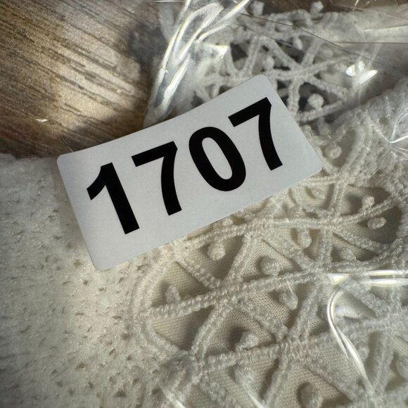 Charter Club Ivory Crochet Lace Blouse Top Womens Size 3x V Neck Vintage Stretch - Picture 6 of 6